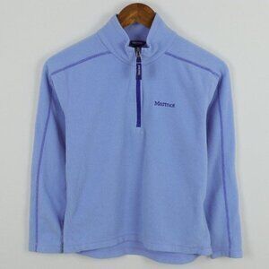 Marmot Girls Large Blue Purple 1/4 Zip Fleece Pullover Jacket